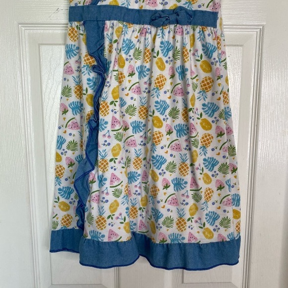 JELLY THE PUG Summertime Mischa Wrap Dress Fruits Pineapple Blue Girl's Size 8 - Picture 5 of 6